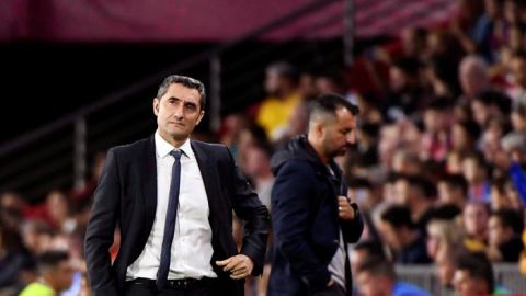 El entrenador del Barcelona, Ernesto Valverde. 
