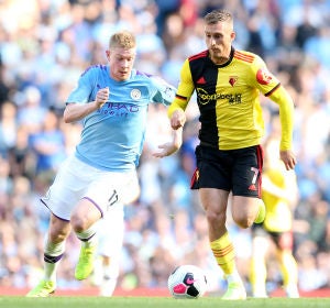 Gerard Deulofeu con la elástica del Watford Gerard Deulofeu con la elástica del Watford