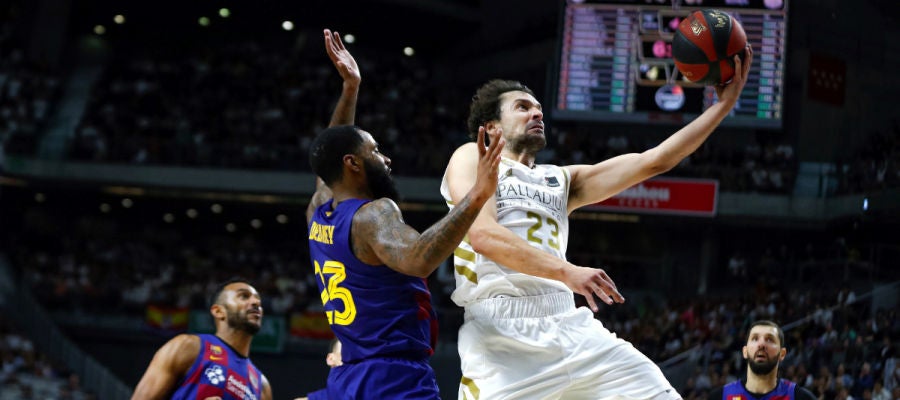 Sergio Llull entra a canasta ante Delamey Sergio Llull entra a canasta ante Delamey
