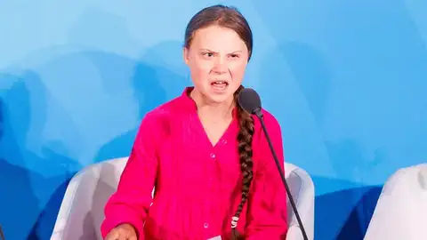 Greta Thunberg en la cumbre del clima de la ONU Greta Thunberg en la cumbre del clima de la ONU