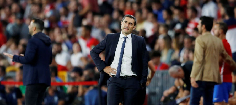 Ernesto Valverde, durante el partido contra el Granada Ernesto Valverde, durante el partido contra el Granada