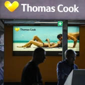 Imagen que muestra un cartel publicitario de la empresa británica Thomas Cook Imagen que muestra un cartel publicitario de la empresa británica Thomas Cook
