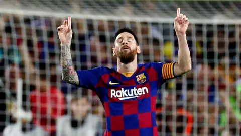 Messi celebra un gol Messi celebra un gol