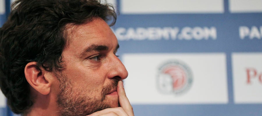 Pau Gasol, en uno de sus actos promocionales. Pau Gasol, en uno de sus actos promocionales.