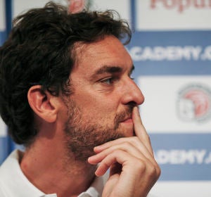 Pau Gasol, en uno de sus actos promocionales. Pau Gasol, en uno de sus actos promocionales.