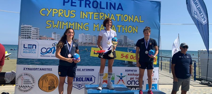 Ángela Martínez, medalla de plata en la Mediterranean Swimming Open. Ángela Martínez, medalla de plata en la Mediterranean Swimming Open.