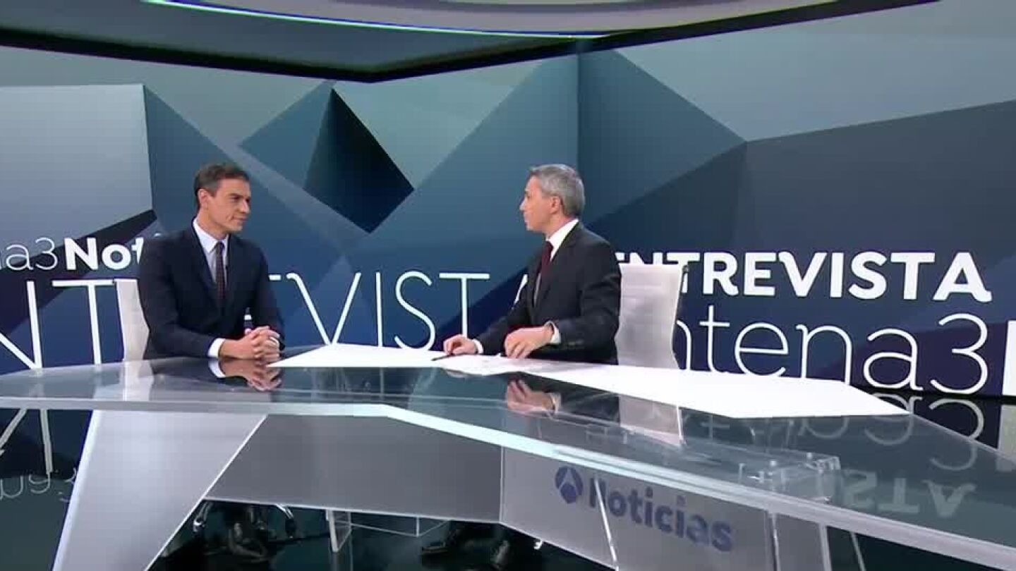 S&aacute;nchez en el plat&oacute; de Antena 3 Noticias