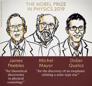 Peebles, Mayor y Queloz ganan el Nobel de Física Peebles, Mayor y Queloz ganan el Nobel de Física