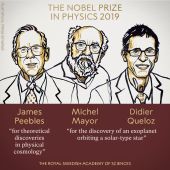 Peebles, Mayor y Queloz ganan el Nobel de Física