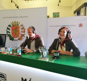 Alcalde de Zaragoza, Jorge Azcón, y Sara Fernández, Vicealcaldesa y consejera de Cultura y promoción exterior Alcalde de Zaragoza, Jorge Azcón, y Sara Fernández, Vicealcaldesa y consejera de Cultura y promoción exterior