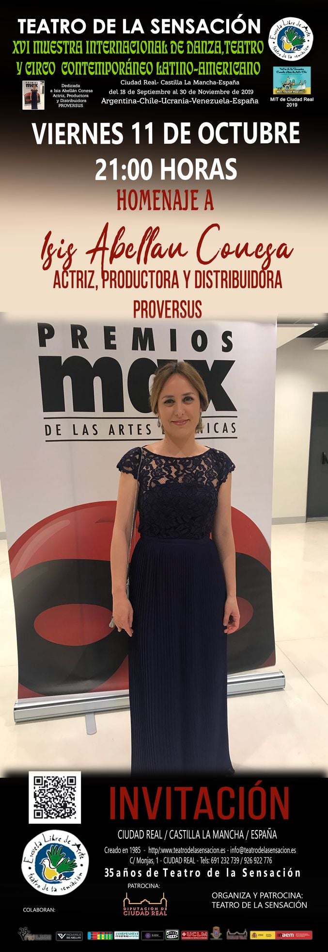 Isis Abellán será homenajeada este viernes en La Sensación Isis Abellán será homenajeada este viernes en La Sensación