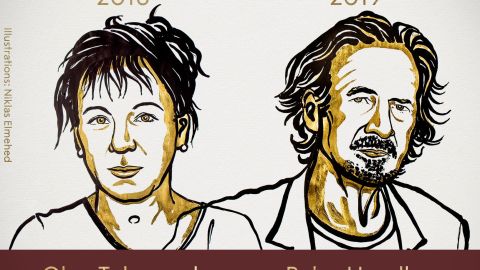 Olga Tokarczuk y Peter Handke, ganadores del Premio Nobel de Literatura 2018 y 2019