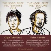 Olga Tokarczuk y Peter Handke, ganadores del Premio Nobel de Literatura 2018 y 2019
