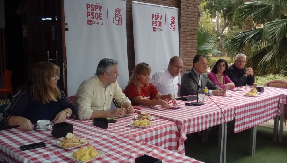 Ernest Blanch, secretario general del PSPV en la provincia de Castellón en la presentación de candidaturas en el Kiosko del parque Ribalta. 