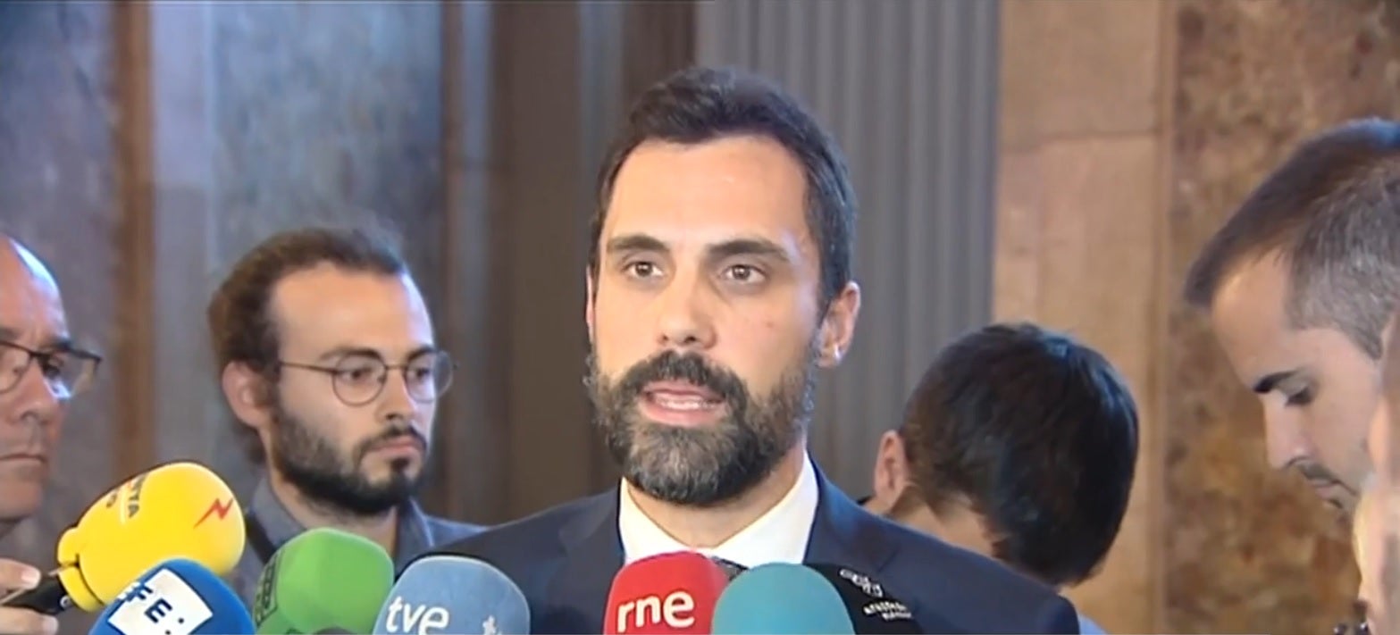 Rogert Torrent y la portavoz del Govern afean los actos violentos en las protestas en Cataluña Rogert Torrent y la portavoz del Govern afean los actos violentos en las protestas en Cataluña