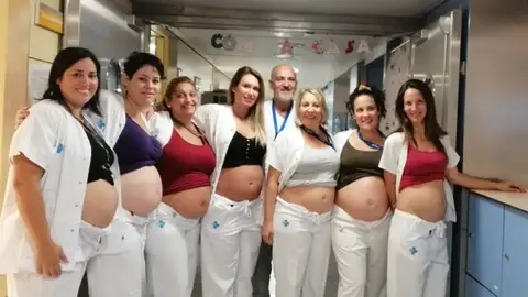 Enfermeras de Vall d'Hebron embarazadas a la vez Enfermeras de Vall d'Hebron embarazadas a la vez