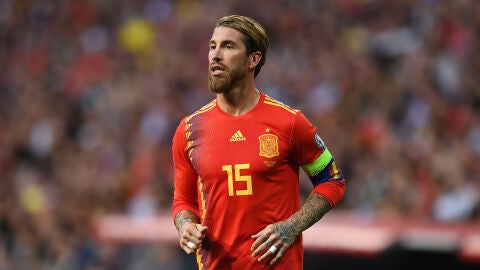 Sergio Ramos, durante un partido con la selecci&oacute;n espa&ntilde;ola de f&uacute;tbol