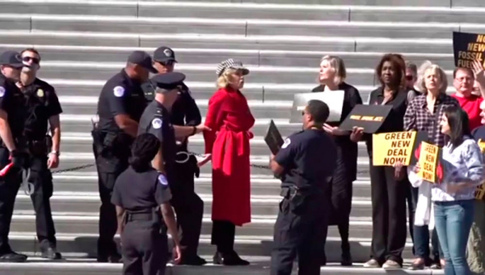 Jane Fonda, detenida en una protesta contra el cambio climático en EEUU