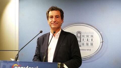 Biel Company, presidente y portavoz del PP en Baleares, en la rueda de prensa de iniciativas parlamentarias. 