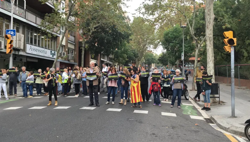 Protesta ante la sede de ANC por la sentencia del Supremo