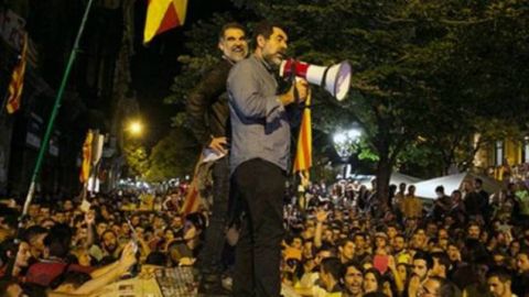 Los Jordis, durante las protestas