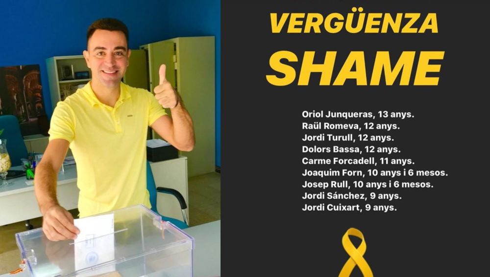 El mensaje de Xavi Hernández en Instagram