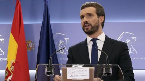 El l&iacute;der del PP, Pablo Casado