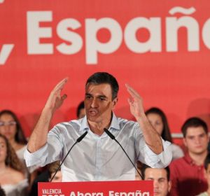 Pedro Sánchez en un acto electoral Pedro Sánchez en un acto electoral