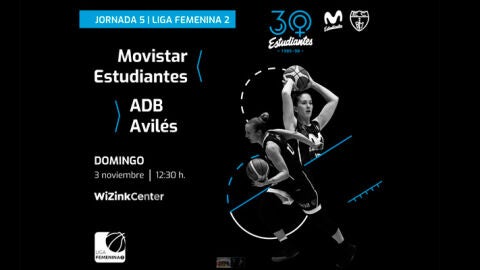 El domingo 3 de noviembre: Movistar Estudiantes- ADB Avil&eacute;s en el Wizink Center