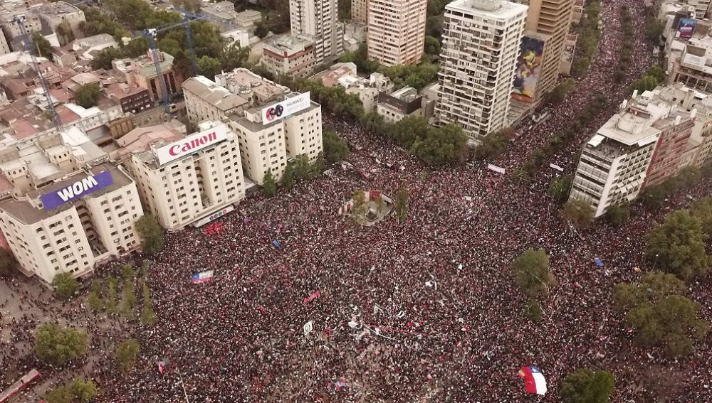 Imagen de la manifestación en Chile