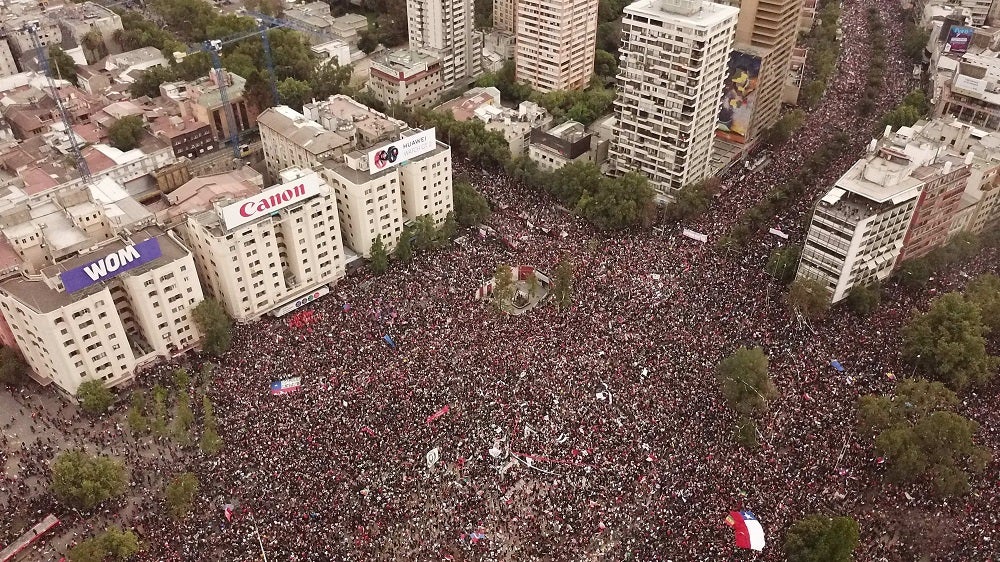 Más de un millón de personas se manifiestan en Santiago de Chile tras las protestas Más de un millón de personas se manifiestan en Santiago de Chile tras las protestas