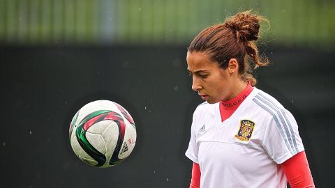 La entrenadora Ainhoa Tirapu.