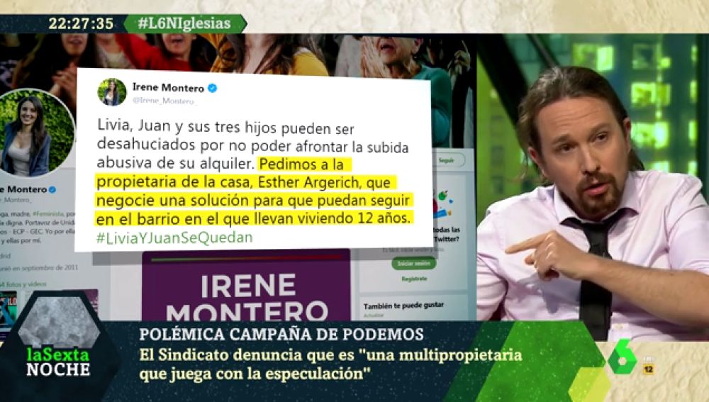 Iglesias defiende el polémico vídeo de Montero: "Ojalá hubiera ministros que se preocuparan de los que pagan un alquiler"