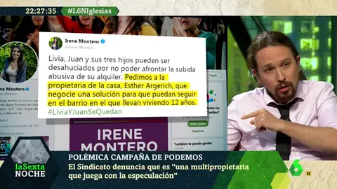 Iglesias defiende el polémico vídeo de Montero: "Ojalá hubiera ministros que se preocuparan de los que pagan un alquiler" Pablo Iglesias defiende el polémico vídeo de Irene Montero: "Ojalá hubiera ministros que se preocuparan de los que pagan un alquiler"