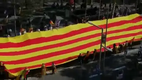 Comienzan a llegar manifestantes a la marcha constitucionalista contra el independentismo Comienzan a llegar manifestantes a la marcha constitucionalista contra el independentismo