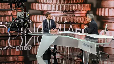 Pablo Casado es entrevistado en Antena 3 Noticias Entrevista de Vicente Vallés