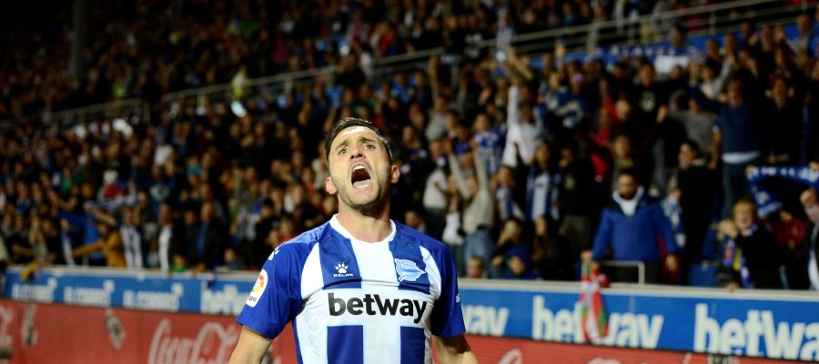 El delantero del Alavés, Lucas Pérez. El delantero del Alavés, Lucas Pérez.