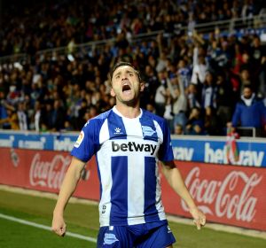 El delantero del Alavés, Lucas Pérez. El delantero del Alavés, Lucas Pérez.