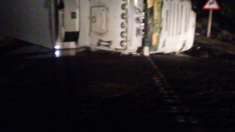 Accidente ocurrido esta pasada noche en Luciana, en la N-430
