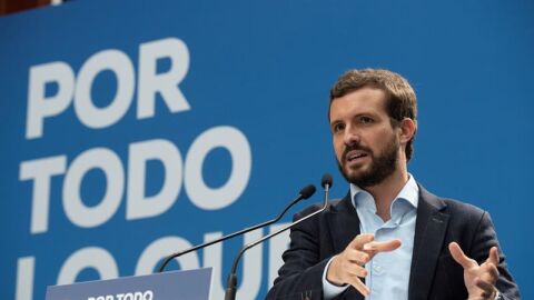 Pablo Casado, en un mitin. 