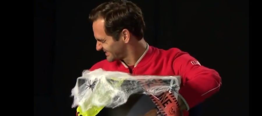 Roger Federer, en el reto de 'Halloween' de la ATP Roger Federer, en el reto de 'Halloween' de la ATP