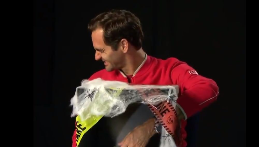 Roger Federer, en el reto de 'Halloween' de la ATP