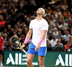 Rafa Nadal se lamenta tras una jugada Rafa Nadal se lamenta tras una jugada