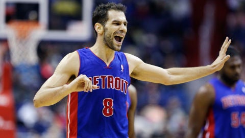 Calder&oacute;n en un partido con Detroit