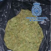 Cogollos de marihuana en trastero 