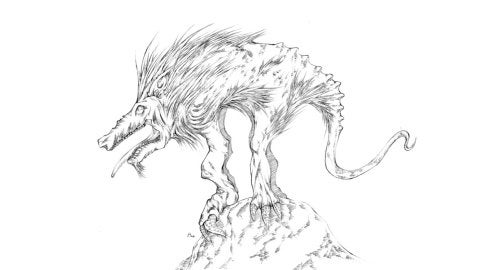 Ilustraci&oacute;n del chupacabras