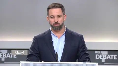Minuto de oro de Santiago Abascal en el Debate 4N: "Queremos defender la libertad ante la dictadura progre" Minuto de oro de Santiago Abascal en el Debate 4N: "Queremos defender la libertad ante la dictadura progre"
