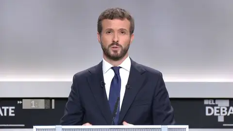 El minuto de oro de Pablo Casado en el debate: "Quiero ser el presidente para desbloquear la situación" El minuto de oro de Pablo Casado en el debate: "Quiero ser el presidente para desbloquear la situación"