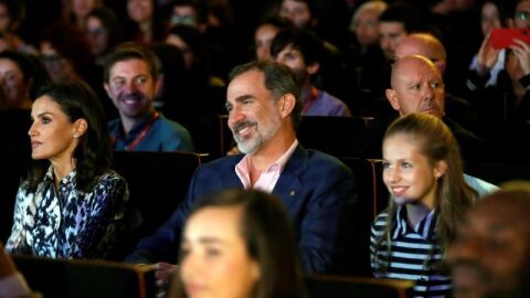 El Rey Felipe VI con su hija Leonor 