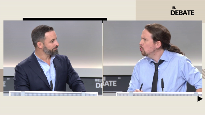 Tenso enfrentamiento entre Iglesias y Abascal en el debate: "Mientras yo me jugaba la vida, usted estaba en una herriko taberna" Tenso enfrentamiento entre Iglesias y Abascal en el debate: "Mientras yo me jugaba la vida, usted estaba en una herriko taberna"